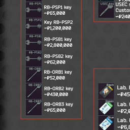 Recommended Keys Map — Escape From Tarkov Interactive Map | GameMaps